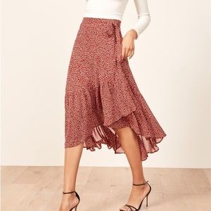 Reformation Annalise Wrap Skirt